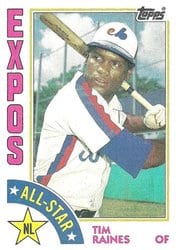 1984 Topps Base Set Tim Raines #390 card