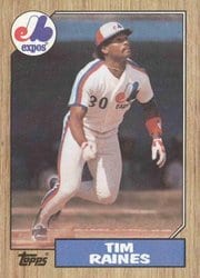 1987 Topps Base Set Tim Raines #30 card
