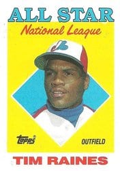 1988 Topps Base Set Tim Raines #403 card