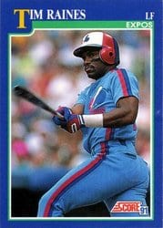 1991 Score Base Set Tim Raines #35 card
