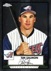 2021 Topps Chrome Platinum Anniversary Base Set Tim Salmon #582 card