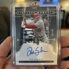 2024 Panini Impeccable Timeless Moments Signatures Tim Salmon #TMS-TS card