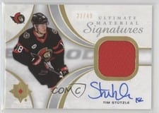 2021-22 Upper Deck Ultimate Collection Ultimate Material Signatures Tim Stutzle #UMS-TS card