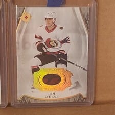 2023-24 Upper Deck Ultimate Collection Ultimate Planks Tim Stutzle #PL-TS card