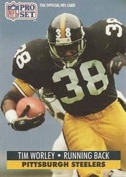 1991 Pro Set Base Set Tim Worley #639 card
