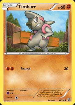 Black & White Timburr #58 card