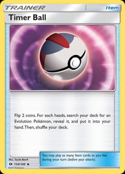 Sun & Moon Timer Ball #134 card