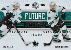 2019-20 SP Authentic Base Set Timo Meier/Kevin Labanc #140 card