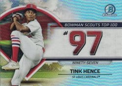 2023 Bowman Bowman Scouts Top 100 Tink Hence #BTP-97 card