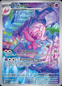 Paldea Evolved Tinkatuff #217 card