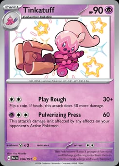 Paldean Fates Tinkatuff #166 card