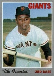 1970 Topps Base Set Tito Fuentes #42 card