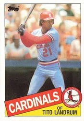 1985 Topps Base Set Tito Landrum #33 card