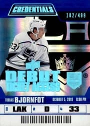 2019-20 Upper Deck Credentials Base Set Tobias Bjornfot #136 card