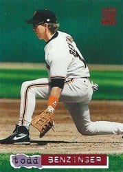1994 Stadium Club Base Set Todd Benzinger #61 card