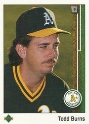 1989 Upper Deck Base Set Todd Burns #718 card