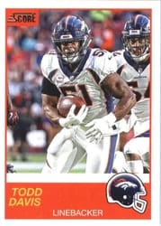 2019 Score Base Set Todd Davis #15 card
