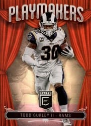 2019 Donruss Elite Playmakers Todd Gurley II #PM-16 card