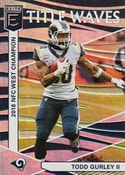2019 Donruss Elite Title Waves Todd Gurley II #TW-10 card