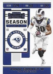 2019 Panini Contenders Base Set Todd Gurley II #97 card