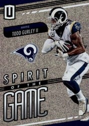2019 Panini Unparalleled Spirit of the Game Todd Gurley II #SG-TG card