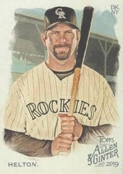 2019 Topps Allen & Ginter Base Set Todd Helton #105 card