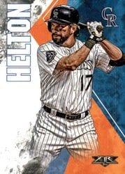 2019 Topps Fire Base Set Todd Helton #92 card