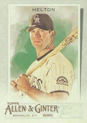 2020 Topps Allen & Ginter Base Set Todd Helton #105 card