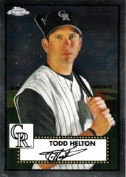 2021 Topps Chrome Platinum Anniversary Base Set Todd Helton #524 card