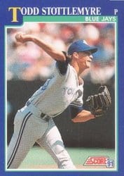 1991 Score Base Set Todd Stottlemyre #39 card