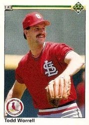 1990 Upper Deck Base Set Todd Worrell #467 card