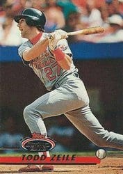 1993 Stadium Club Base Set Todd Zeile #152 card