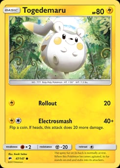 Burning Shadows Togedemaru #47 card