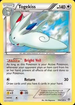 2013 Plasma Storm Togekiss #104 card
