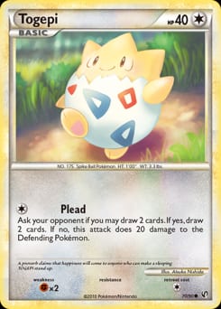 2010 HS—Undaunted Togepi #70 card