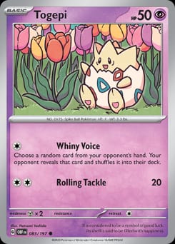 Obsidian Flames Togepi #83 card