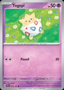 2024 Surging Sparks Togepi #70 card