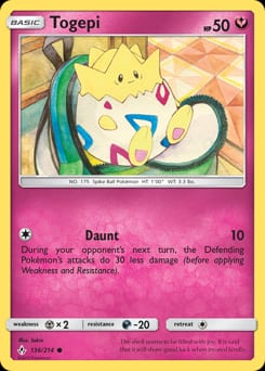 Unbroken Bonds Togepi #136 card