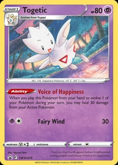 2019 SWSH Black Star Promos Togetic #SWSH276 card
