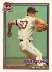 1991 Topps Base Set Tom Bolton #37 card