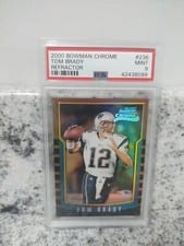 Tom Brady 2000 Bowman Chrome card