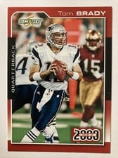 Tom Brady 2000 Panini Score card