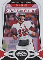 2020 Panini Certified The Greatest Tom Brady #G-TB card
