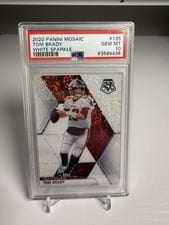 2020 Panini Mosaic Tom Brady White Sparkle #135 card