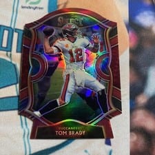 2020 Panini Select Tom Brady Maroon Prizm Die Cut #1 card