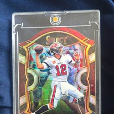 2020 Panini Select Tom Brady Tri Color Prizm Die Cut #1 card