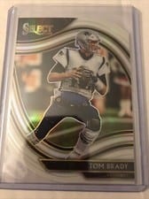 2020 Panini Select Tom Brady White Prizm Die Cut #301 card