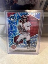 2021 Panini Mosaic Tom Brady Reactive Blue Mosaic #186 card