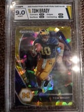 2021 Panini Prizm Draft Picks Tom Brady Gold Ice Prizm #6 card