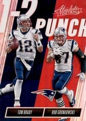 2018 Panini Absolute 1-2 Punch Tom Brady / Rob Gronkowski #OTP-TR card